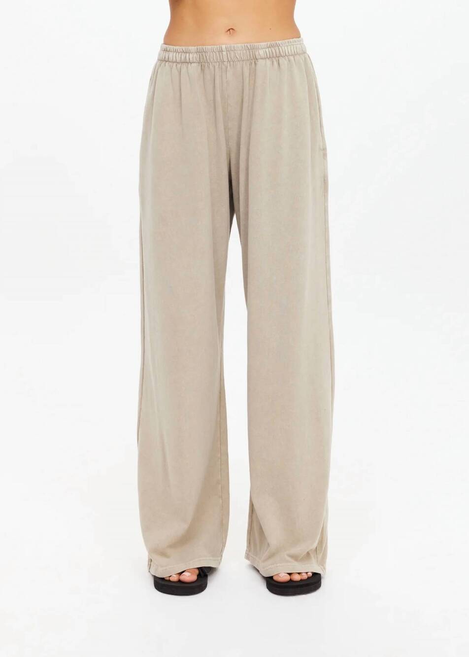 NEW THE UPSIDE soho tokio wide leg pants in khaki